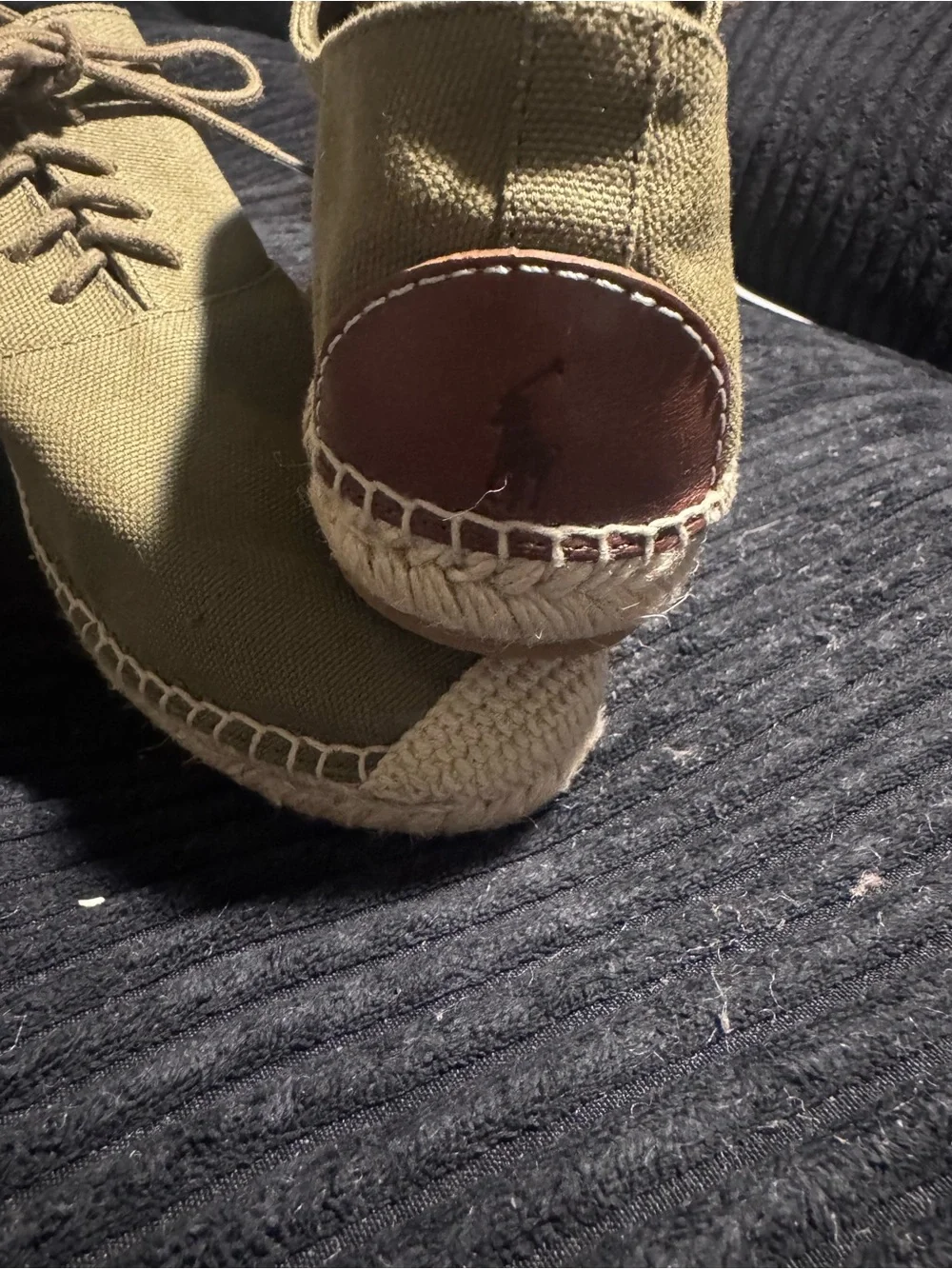 Women’s Polo Ralph Lauren Canvas Lace-Up Espadrille size 9 new w/out box